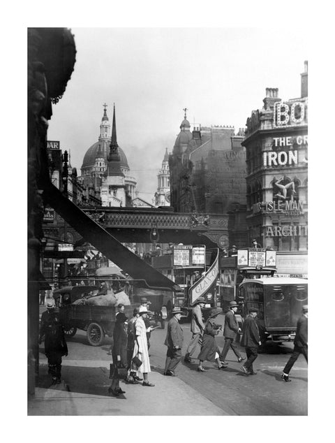 Ludgate Hill from Circus- railway bridge 20th century