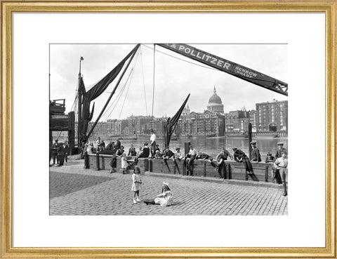 City waterfront from Benbow Wharf Bankside 20th century