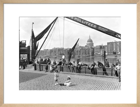 City waterfront from Benbow Wharf Bankside 20th century