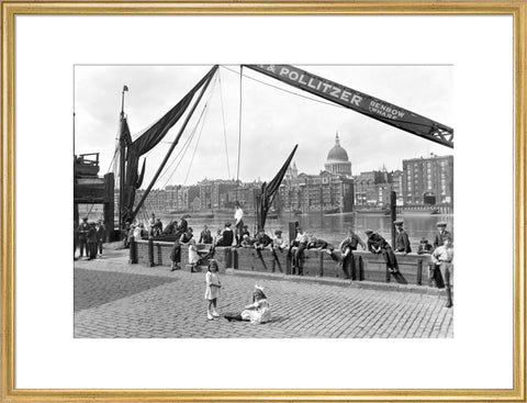 City waterfront from Benbow Wharf Bankside 20th century