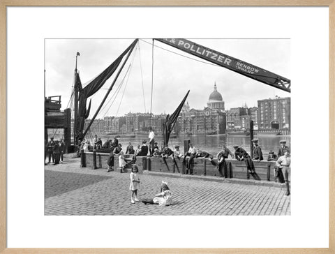City waterfront from Benbow Wharf Bankside 20th century