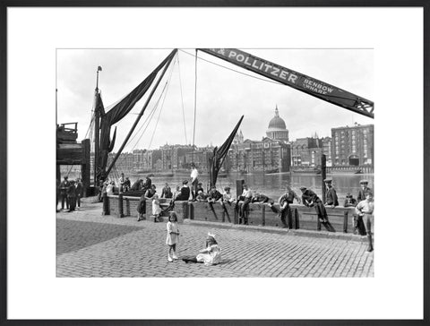 City waterfront from Benbow Wharf Bankside 20th century