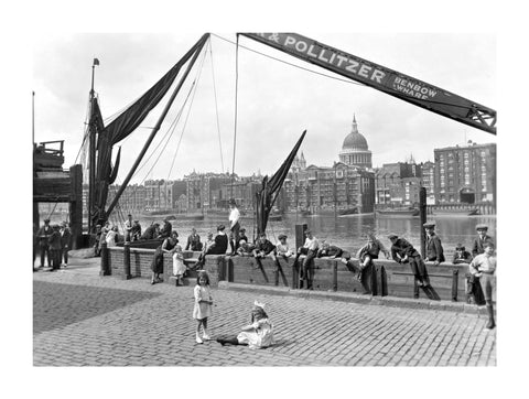 City waterfront from Benbow Wharf Bankside 20th century