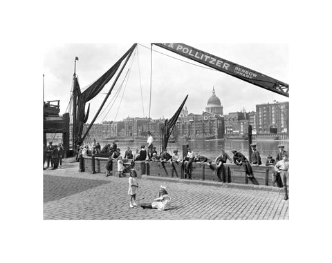 City waterfront from Benbow Wharf Bankside 20th century