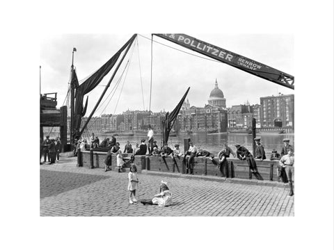 City waterfront from Benbow Wharf Bankside 20th century