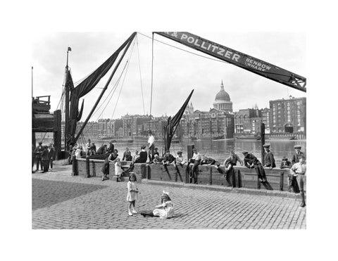 City waterfront from Benbow Wharf Bankside 20th century