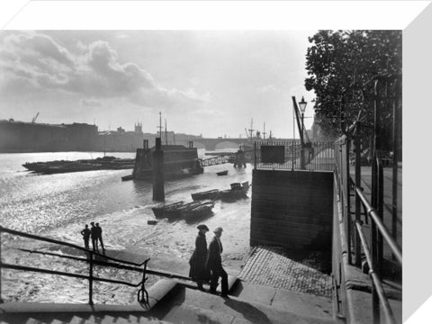 Looking southwest from Lower Custom House Stairs 20th century