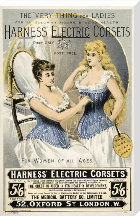 Advertisement for 'Harness' Electric Corsets 19th century