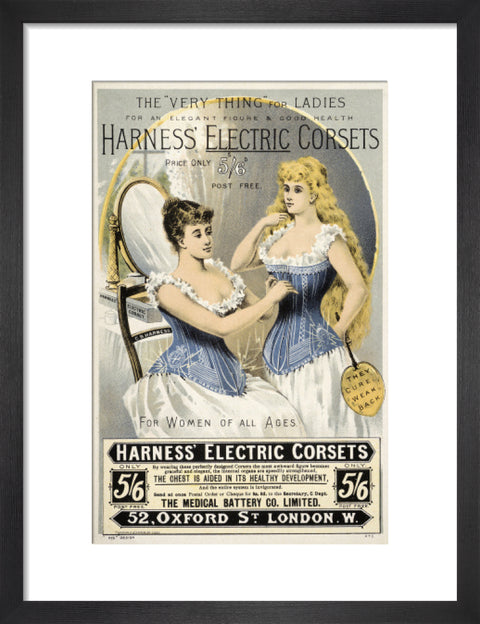 Advertisement for 'Harness' Electric Corsets 19th century