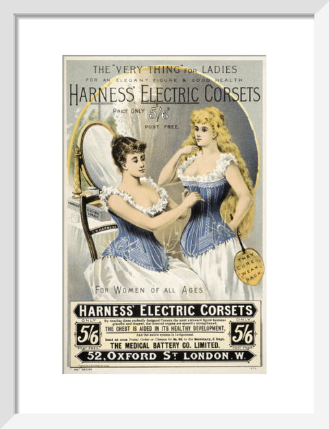 Advertisement for 'Harness' Electric Corsets 19th century