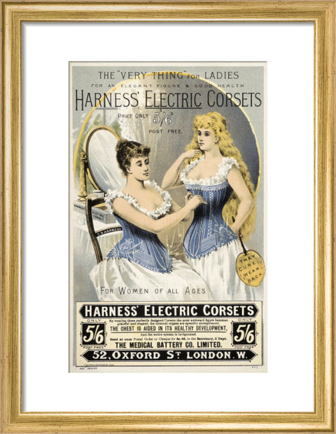 Advertisement for 'Harness' Electric Corsets 19th century