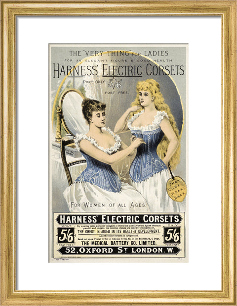 Advertisement for 'Harness' Electric Corsets 19th century
