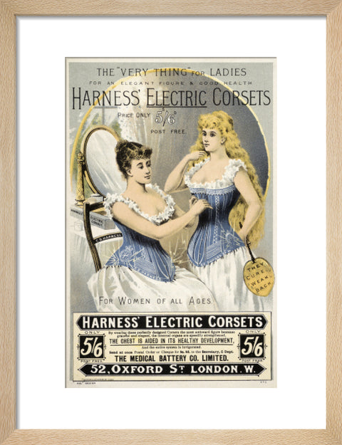 Advertisement for 'Harness' Electric Corsets 19th century