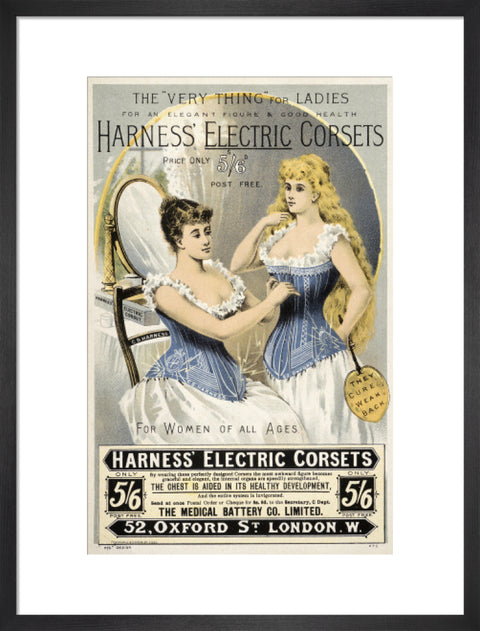 Advertisement for 'Harness' Electric Corsets 19th century