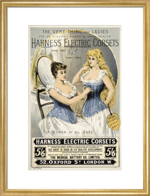 Advertisement for 'Harness' Electric Corsets 19th century