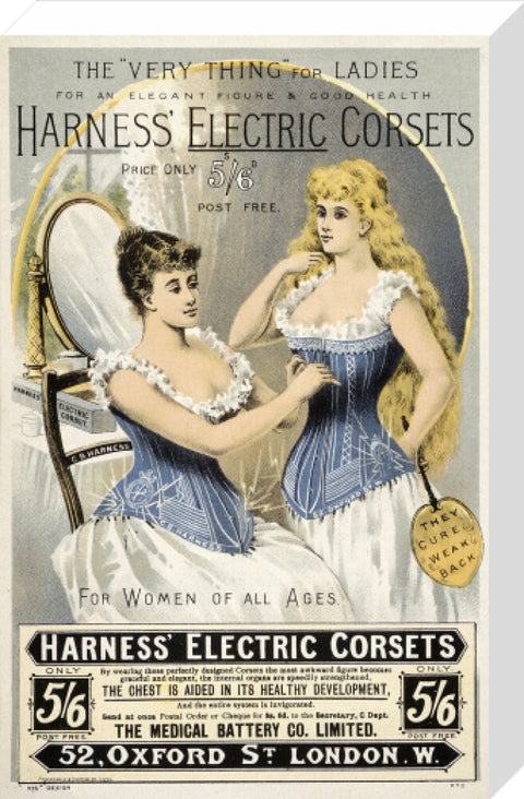 Advertisement for 'Harness' Electric Corsets 19th century