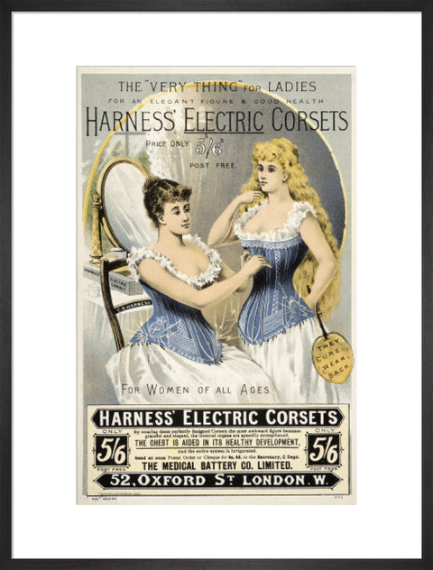 Advertisement for 'Harness' Electric Corsets 19th century