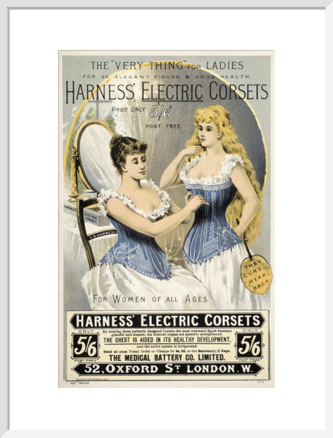 Advertisement for 'Harness' Electric Corsets 19th century