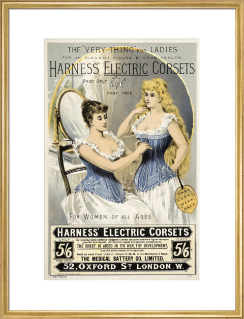 Advertisement for 'Harness' Electric Corsets 19th century