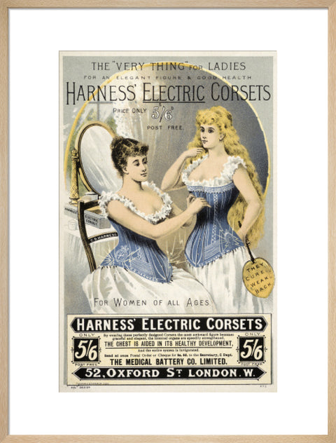 Advertisement for 'Harness' Electric Corsets 19th century