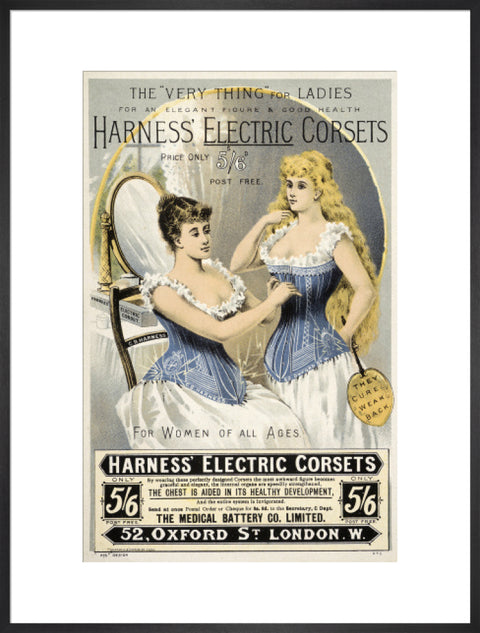 Advertisement for 'Harness' Electric Corsets 19th century