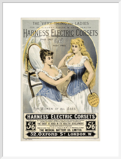 Advertisement for 'Harness' Electric Corsets 19th century