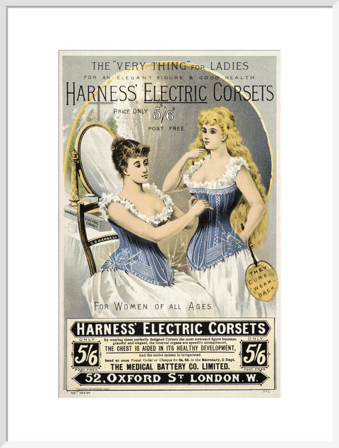 Advertisement for 'Harness' Electric Corsets 19th century