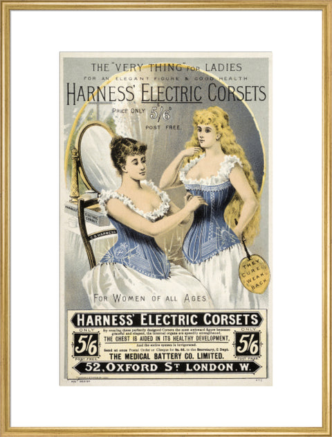 Advertisement for 'Harness' Electric Corsets 19th century