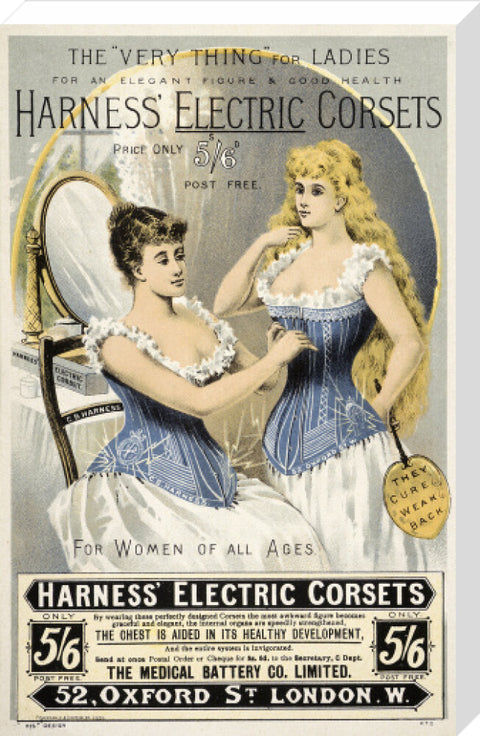 Advertisement for 'Harness' Electric Corsets 19th century