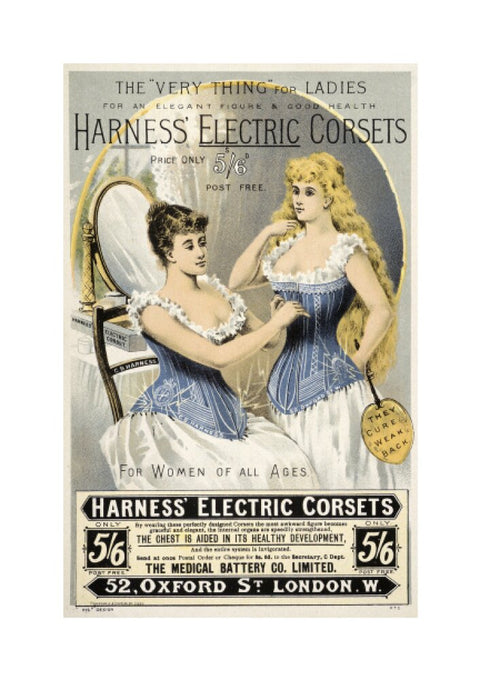 Advertisement for 'Harness' Electric Corsets 19th century