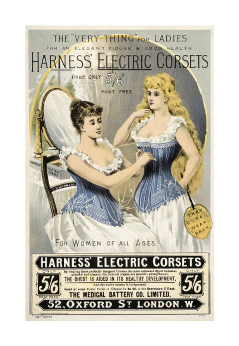 Advertisement for 'Harness' Electric Corsets 19th century