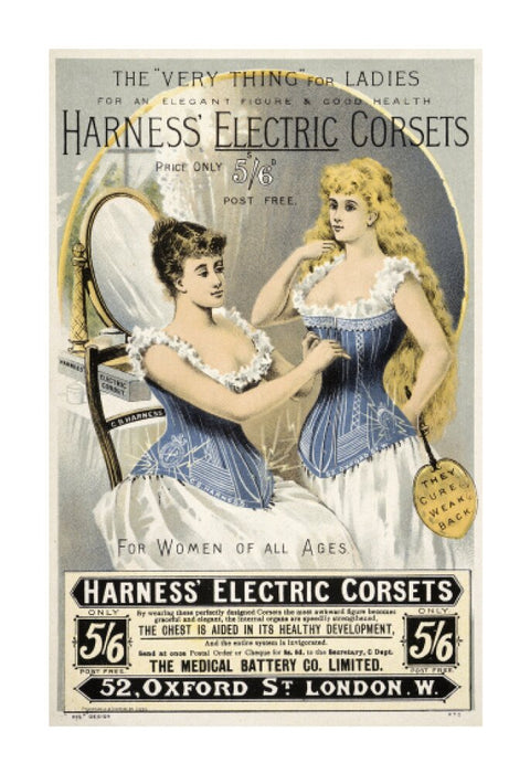 Advertisement for 'Harness' Electric Corsets 19th century