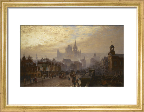 From Pentonville Road looking west evening 1884