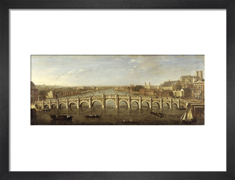 Westminster Bridge from the River, Looking South: 1750
