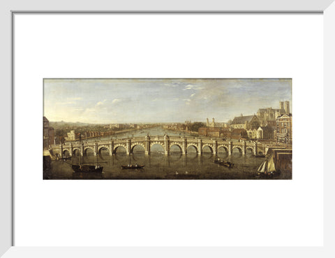 Westminster Bridge from the River, Looking South: 1750