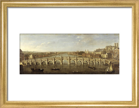 Westminster Bridge from the River, Looking South: 1750