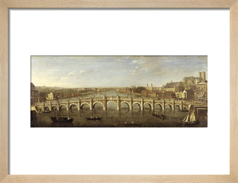 Westminster Bridge from the River, Looking South: 1750