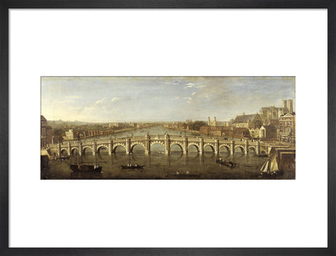 Westminster Bridge from the River, Looking South: 1750