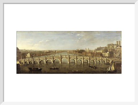 Westminster Bridge from the River, Looking South: 1750