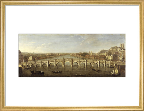 Westminster Bridge from the River, Looking South: 1750