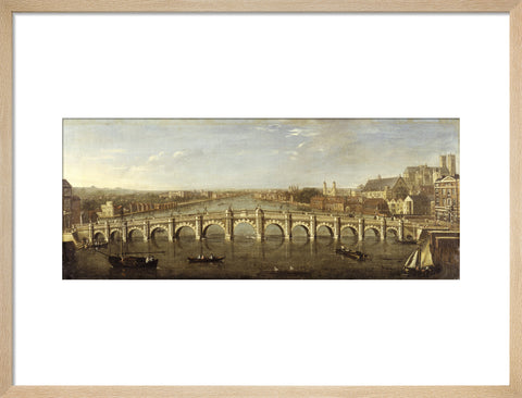 Westminster Bridge from the River, Looking South: 1750