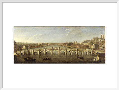 Westminster Bridge from the River, Looking South: 1750