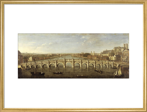 Westminster Bridge from the River, Looking South: 1750