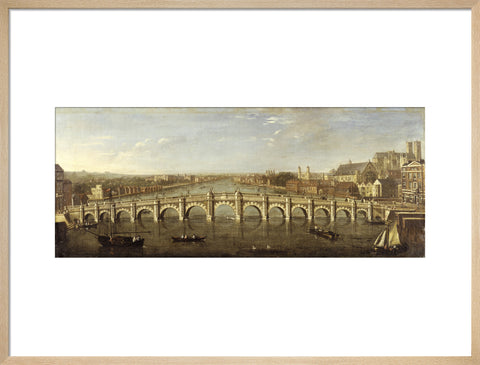 Westminster Bridge from the River, Looking South: 1750