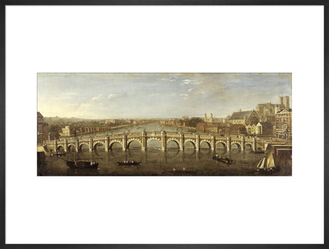 Westminster Bridge from the River, Looking South: 1750