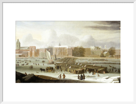 A Frost Fair on the Thames at Temple Stairs 1684