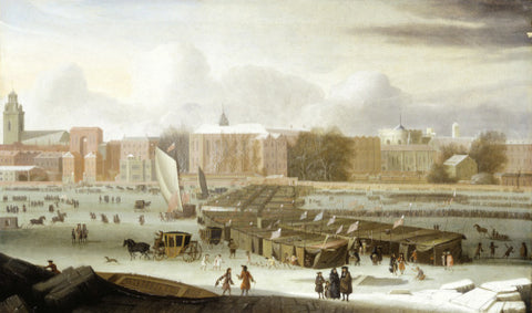 A Frost Fair on the Thames at Temple Stairs 1684