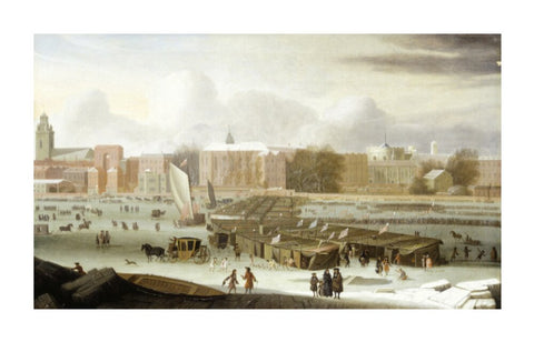 A Frost Fair on the Thames at Temple Stairs 1684