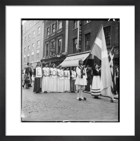 Greek-Cypriots march through Soho 1954