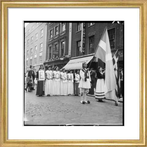 Greek-Cypriots march through Soho 1954